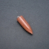 Pendulum pendant, aventurine ball 'Golden Sand' (synthetic) 13x40x45 mm (+/-)