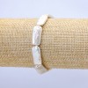 Elastic bracelet with Baroque pearls, diameter 9x21mm+-, length 18cm+