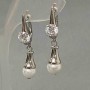 Xuping Rhodium Earrings with Crystals and Beads 39x8mm +