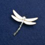 Sale! Butterfly Brooch in Gold-Tone Metal, Mother-of-Pearl, Crystals and Beads 42×45 mm +