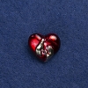 Sale! Heart Brooch - Gold-Tone Metal and Enamel 20x18mm +