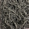 Gray Transparent Czech Crystal Beads on Fishing Line, Petrol Iridescent Faceted Rondelle, 3x2.5 mm + -, Length 36 cm +