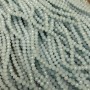 Czech Crystal Beads on Thread, Pale Lilac Matte Faceted Rondelle, Diameter 3.5×3 mm, Length 36-38 cm +