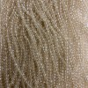 Champagne Czech Crystal Beads on Thread - Transparent Faceted Rondelle, 3.5x3mm, 32cm