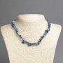 Lapis Lazuli Chip Bead Necklace, diameter 6–10 mm ±, length 50 cm ±, on extender chain