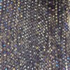 Purple Transparent Czech Crystal Beads on Fishing Line with Petrol Coating, Faceted Rondel, 8x6.5 mm + -, length 40–42 cm