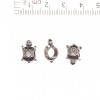 Pandora Turtle Bead Findings 13x9mm, hole diameter 5 mm, pack 20 g +/- 12 pcs