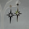 Xuping Star Earrings with White Stones, 22mm Diameter, 4.5 cm Length, Rhodium-plated