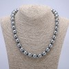 Terahertz Necklace with Smooth Beads, 12mm Diameter, 45cm Length +