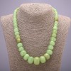 Onyx stone necklace with smooth graduated rondelle beads, diameter 8x6-20x13 mm, length 52 cm