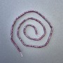 Tourmaline cube beads on thread, natural stone, 2.5×2.5 mm, length 39 cm+