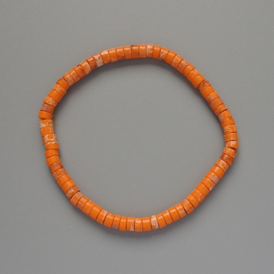 Браслет Варисцит помаранчевий (прес.) шайба, діаметр 4.5х2.5мм+-, довжина 18см+- (стрейч)