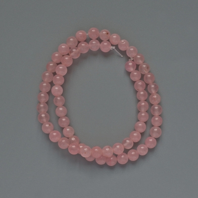 Намистини Рожевий Кварц (іміт.) гладка кулька, діаметр 6мм+-, довжина 36см + - на волосіні
