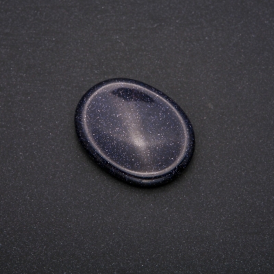 Масажер скребок для обличчя з натурального каменю Авантюрин Синій Пісок 45,5х35,5мм