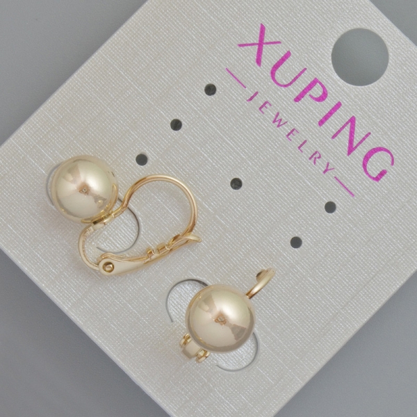 Сережки Xuping, діаметр 8мм+-, довжина 15мм+- Позолота 18К