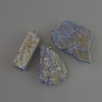 Кулон Лазурит натуральний камінь необроблений від, діаметр 37х14 до 43х27мм+- асорті