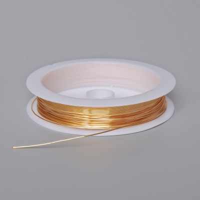 Дріт для прикрас золотистий колір, діаметр 0,5мм бобіна, довжина 18м