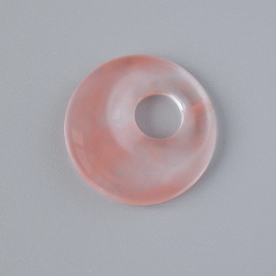 Підвіска пончик (бублик) Турмалін натуральний камінь, діаметр 18х5мм+-, діаметр отвору 5мм+-