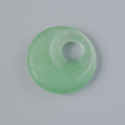 Підвіска пончик (бублик) Нефрит натуральний камінь, діаметр 18х5мм+-, діаметр отвору 5мм+-