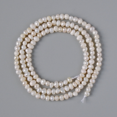 Намистини Річкові перли, діаметр 3х2,5мм+-, довжина 35см+- на нитці