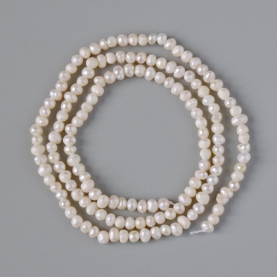 Намистини Річкові перли, діаметр 3мм+-, довжина 35см+- на нитці