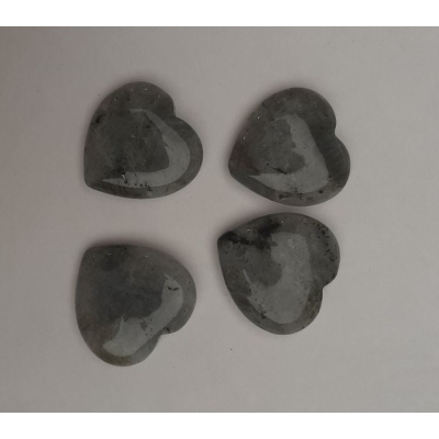 Сувенірний камінь Лабрадор у формі Серця 30х30х9,5(+-)мм