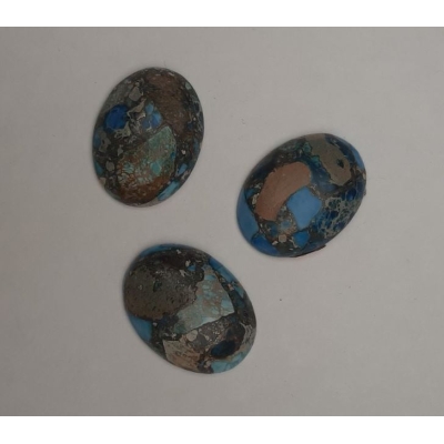 Кабошон із каменю Варисцит синій 30х22мм+-