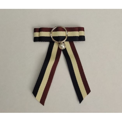 Брошка-галстук зі стрічок під комірець, довжина 12см
