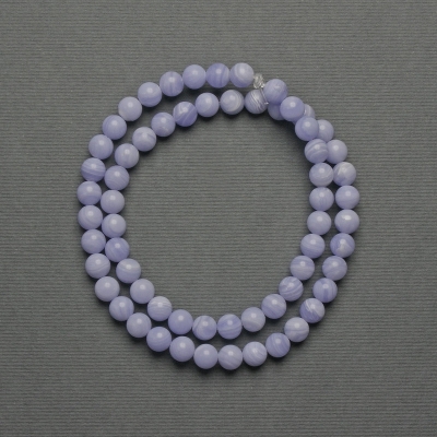 Намистини Агат (прес) гладка кулька, діаметр 6мм+- на волосіні, довжина 37см+ Намистини Агат (прес) гладка кулька, діаметр 6мм+- на волосіні, довжина 37см+