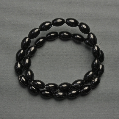 Намистини Агат зерно, діаметр 12х8мм+- на волосіні, довжина 39см+