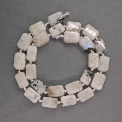 Намистини натуральне каміння Адуляр прямокутник, діаметр 9х9х13мм+-, довжина 42см+