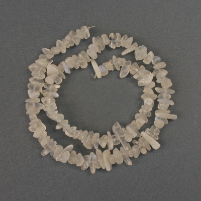 Намистини Адуляр крихта, діаметр 6-8х3мм+-, довжина 39см+- на волосіні