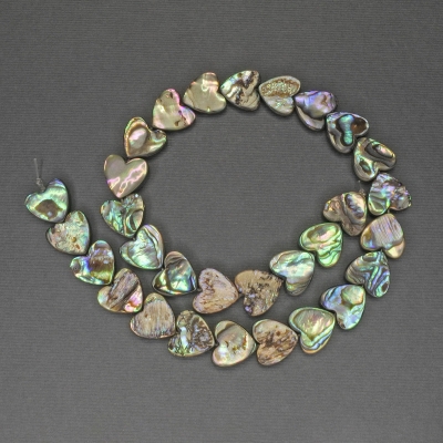 Намистини Халіотіс серце, діаметр 13мм+-, довжина 35см+- на волосіні Намистини Халіотіс серце, діаметр 13мм+-, довжина 35см+- на волосіні