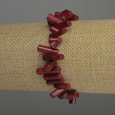 Браслет Корал стовпчик, діаметр 8-15х3-5мм+-, довжина 18см стрейч Браслет Корал стовпчик, діаметр 8-15х3-5мм+-, довжина 18см стрейч