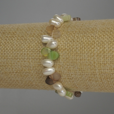 Браслет Агат крапля, діаметр 8х6мм+- Річкові перли овал 8х6мм+-, довжина 18см стрейч Браслет Агат крапля, діаметр 8х6мм+- Річкові перли овал 8х6мм+-, довжина 18см стрейч