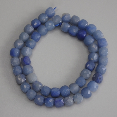 Намистини Авантюрин гранований кубик, діаметр 7х7мм+-, довжина 38см+