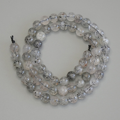 Намистини Кварц Херкімер Діамантовий кварц гладка кулька 6мм+-, довжина 39см+ Намистини Кварц Херкімер Діамантовий кварц гладка кулька 6мм+-, довжина 39см+