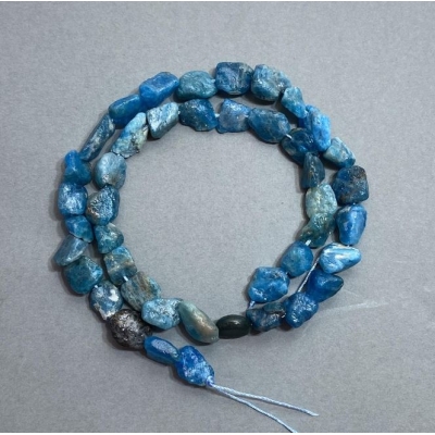 Намистини Апатит необроблене каміння 10х8мм+- на нитці