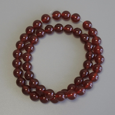 Намистини Сердолік гладка кулька, діаметр 8мм+- на волосіні, довжина 39см+