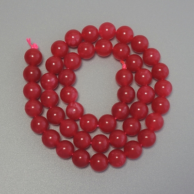 Намистини Турмалін гладка кулька, діаметр 8мм+- на нитці, довжина 39см+