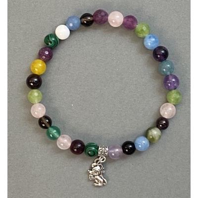 Браслет Асорті гладка кулька 6мм+-з металевою вставкою, довжина 18см (стрейч) Браслет Асорті гладка кулька 6мм+-з металевою вставкою, довжина 18см (стрейч)