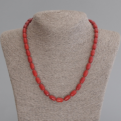 Намисто Корал барило 10х6, 5мм +-, довжина 50см+- з замочком Намисто Корал барило 10х6, 5мм +-, довжина 50см+- з замочком