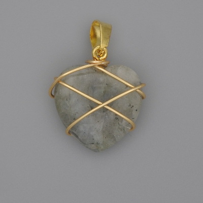 Кулон Серце в обплетені Лабрадор 21х21мм+-, діаметр 30мм+ Кулон Серце в обплетені Лабрадор 21х21мм+-, діаметр 30мм+