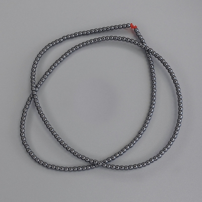 Намистини Гематит кулька 2мм+- на волосіні, довжина 40см+