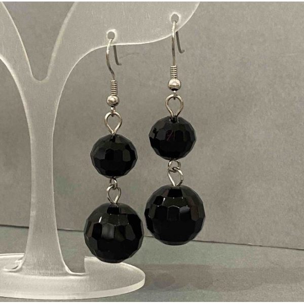 Сережки гранована кулька 16 та 12 мм+-, довжина 55мм+