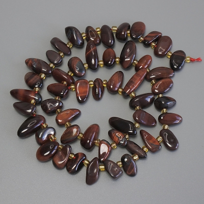 Намистини Бичаче Око крихта метелик, діаметр 10-15х6-8мм+- бісер 3мм+-, довжина 39см+- на нитці