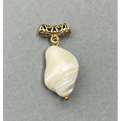 Кулон Перламутр 14-18х12-13мм+- (асорті розмір) з бейлом 14х+6мм+