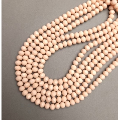 Намистини Чеський Кришталь на нитці гранований рондельт, діаметр 8х6мм + -, довжина 37см +