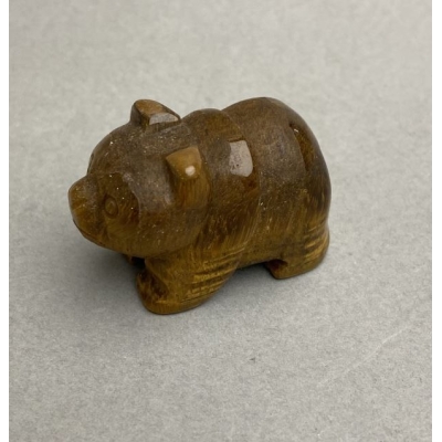 Сувенірна статуетка Панда Тигрове Око 40х25х22мм+