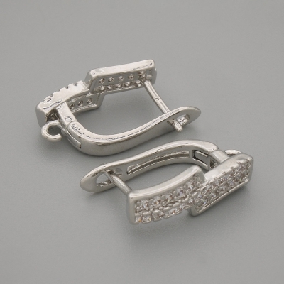 Швензи для сережок сріблястий метал 16х3, 5мм+ - пара